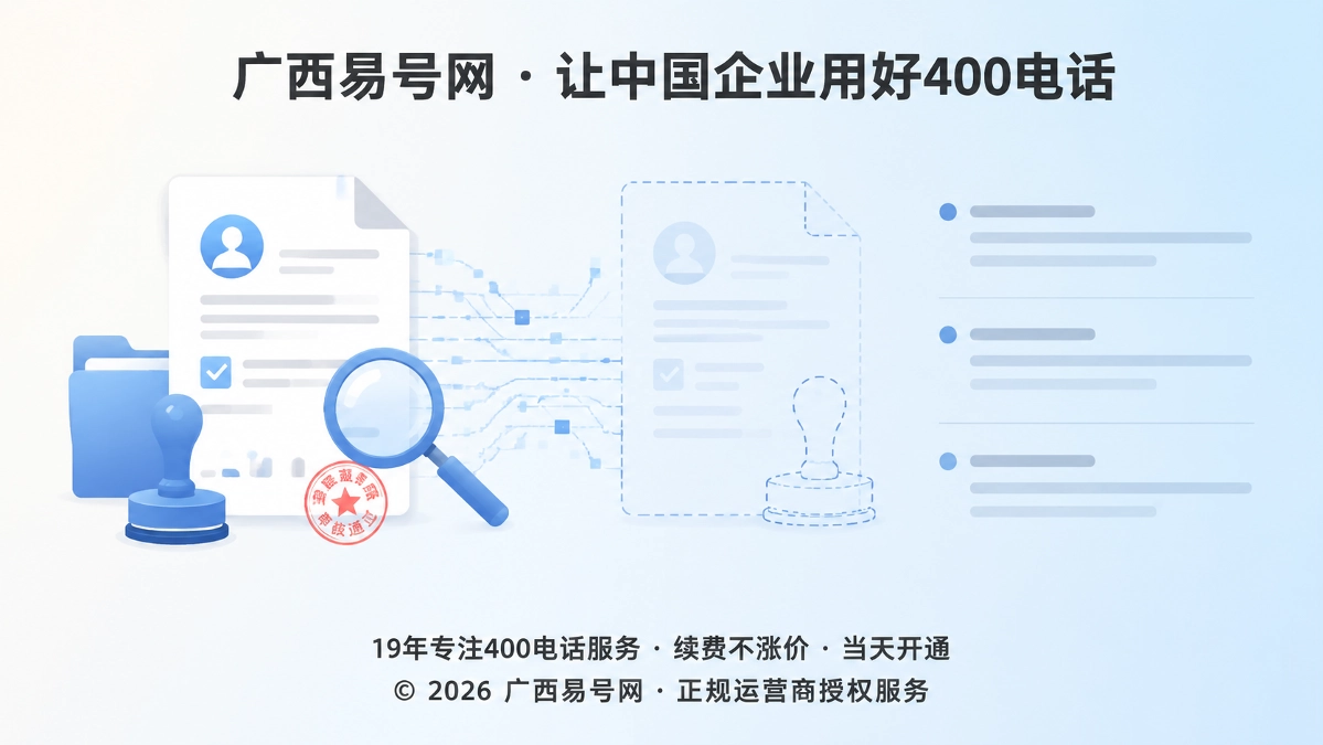 2026年400电话防骗课堂：别让办理材料被复制成“影子主体”